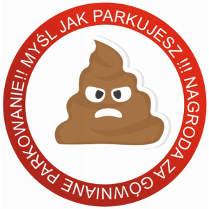 Naklejki za złe parkowanie etykiety karne 12szt K5