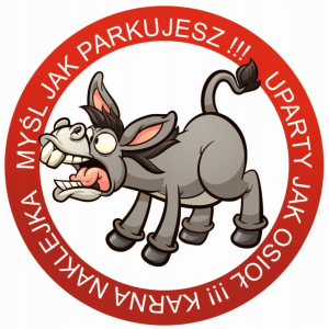 Naklejki za złe parkowanie etykiety karne 12szt K7