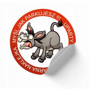 Naklejki za złe parkowanie etykiety karne 12szt K7