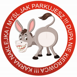 Naklejki za złe parkowanie etykiety karne 12szt K6