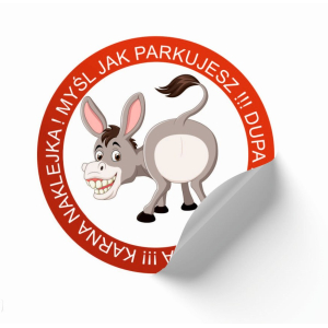 Naklejki za złe parkowanie etykiety karne 12szt K6