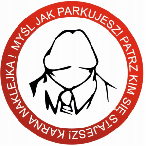 Naklejki za złe parkowanie etykiety karne 12szt K4
