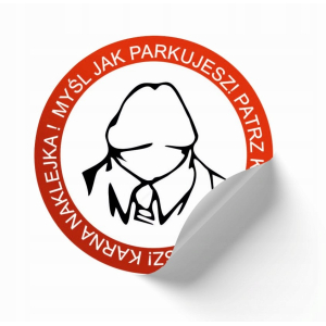 Naklejki za złe parkowanie etykiety karne 12szt K4