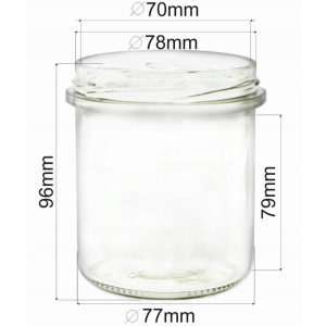 SŁOIK SŁOIKI 350ML SZKLANY PRZETWORY DŻEM MIÓD 792 sztuk PÓŁ PALETA  BEZ ZAKRĘTEK