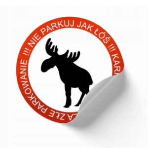 Naklejki za złe parkowanie etykiety karne 12szt K1